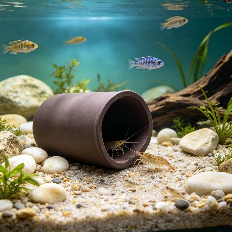 Hide Cave Ceramic - Nuova Grotta per Acquario, Rifugio in